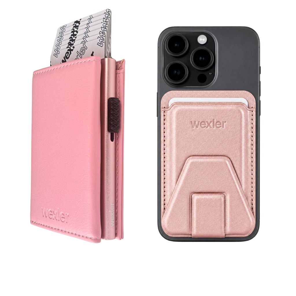 PINK MAGNET WALLET + SNAP WALLET - Wexler